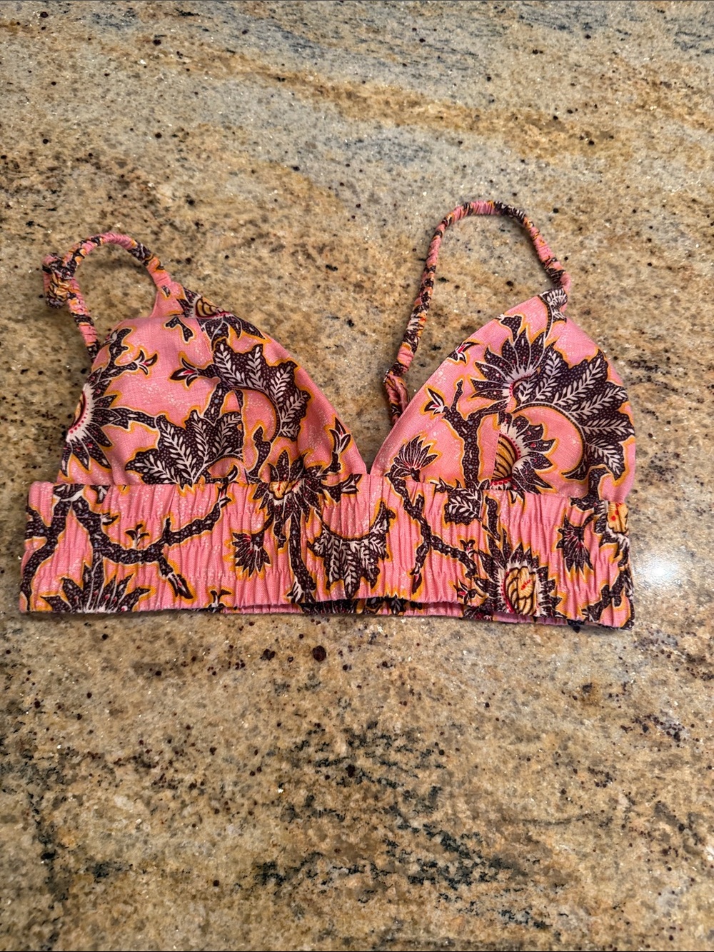 A.L.C. Pink Floral Crop Bralette